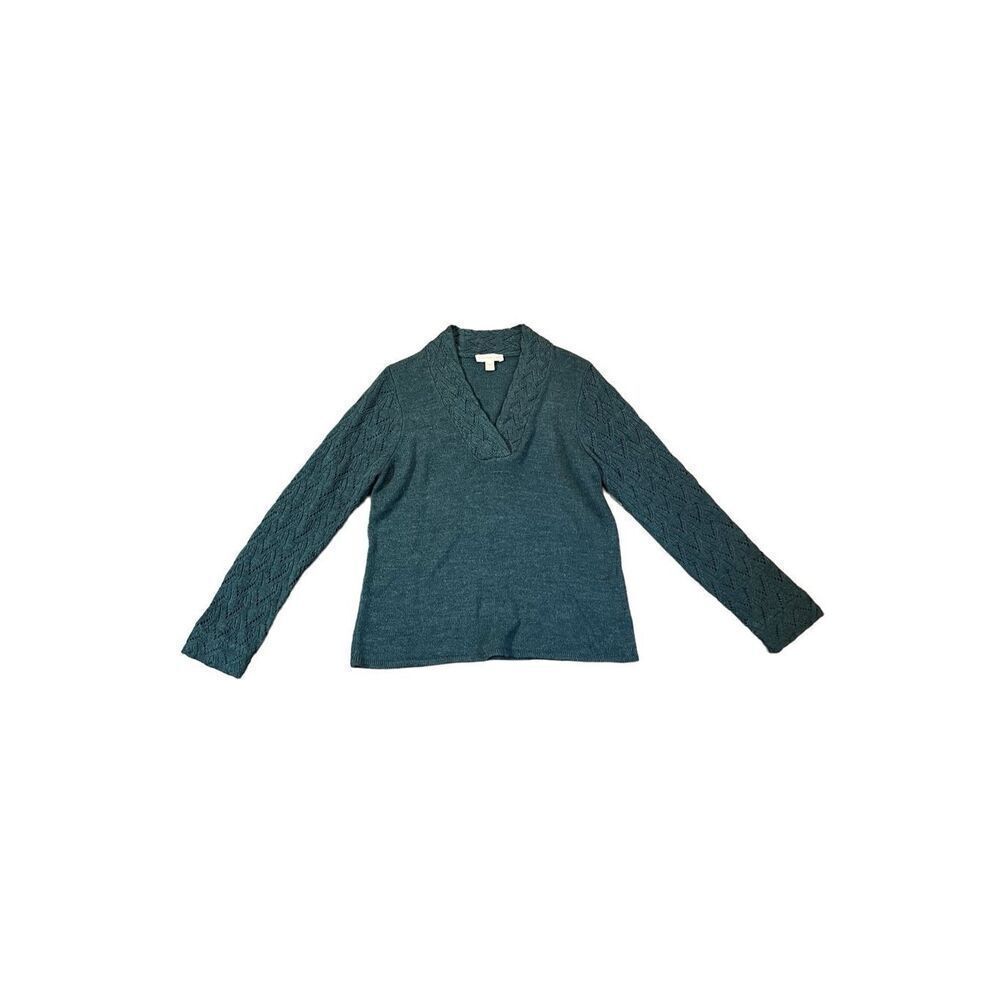 Coldwater Creek V-neck Turquoise Sweater Medium
